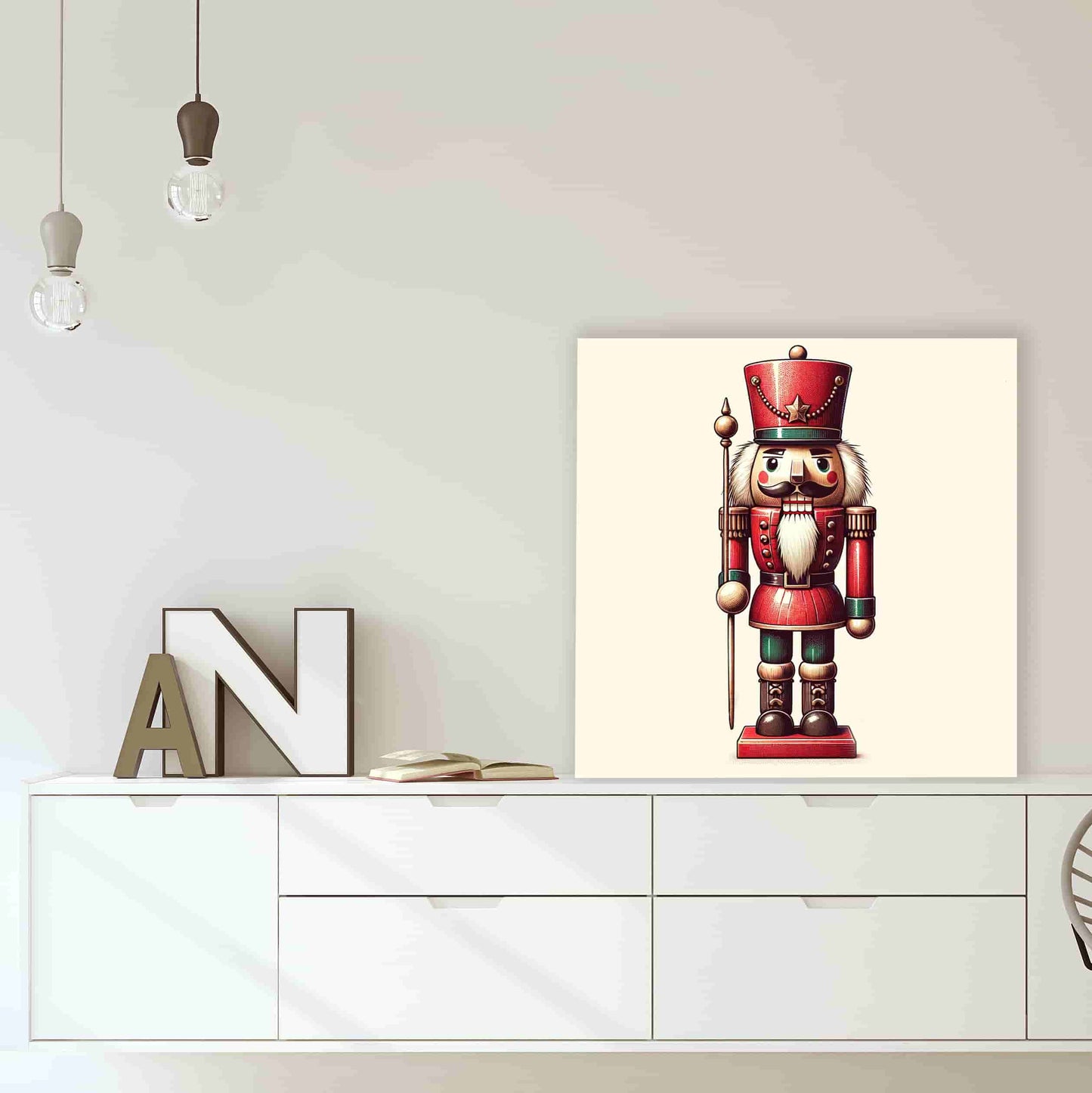 "Sentinel of the Season - Regal Nutcracker" Wrapped Canvas Wall Art Prints