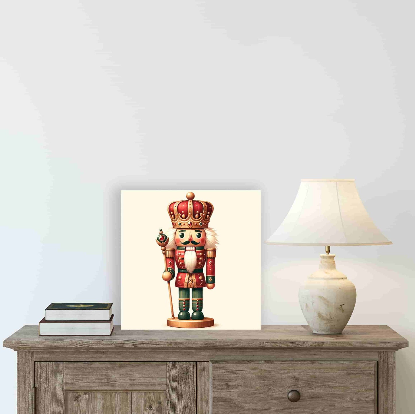 "Monarch of Merriment - Royal Nutcracker" Wrapped Canvas Wall Art Prints