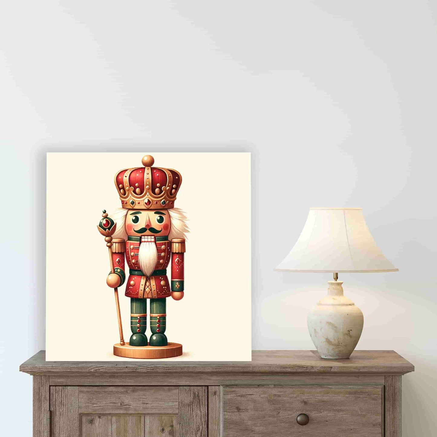 "Monarch of Merriment - Royal Nutcracker" Wrapped Canvas Wall Art Prints