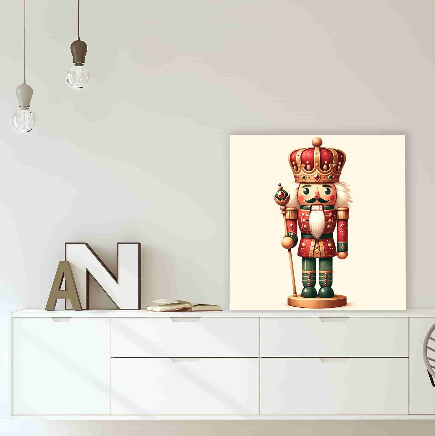 "Monarch of Merriment - Royal Nutcracker" Wrapped Canvas Wall Art Prints