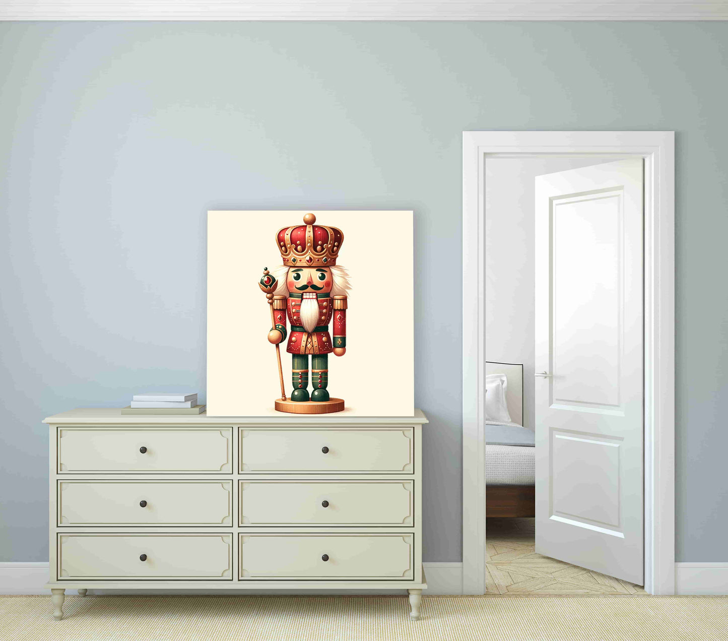 "Monarch of Merriment - Royal Nutcracker" Wrapped Canvas Wall Art Prints