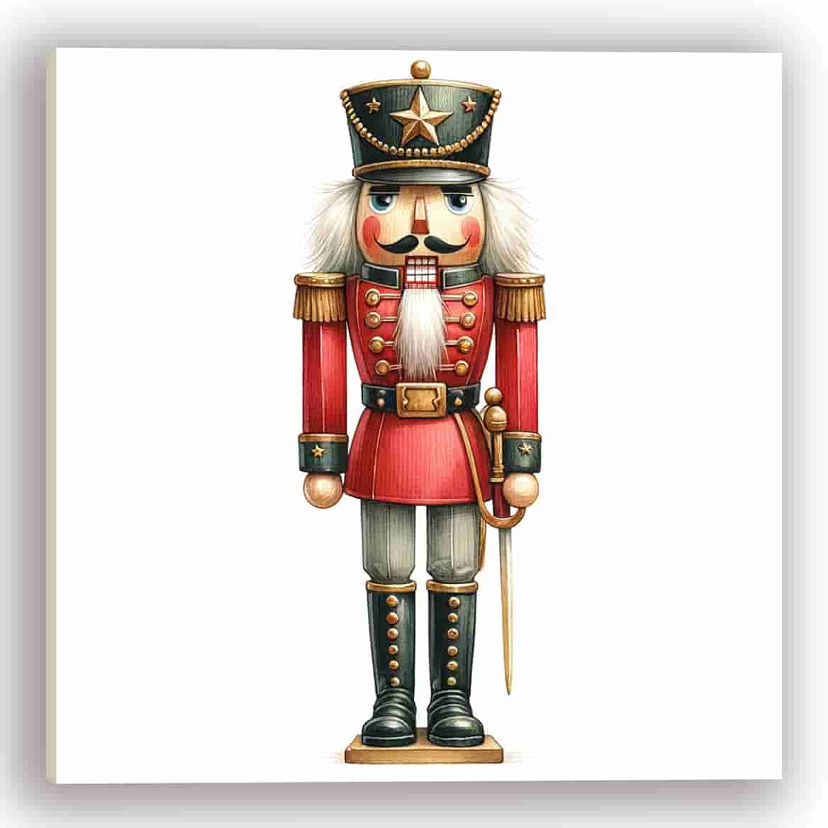 "Sovereign of Celebration - Nutcracker Soldier" Wrapped Canvas Wall Art Prints