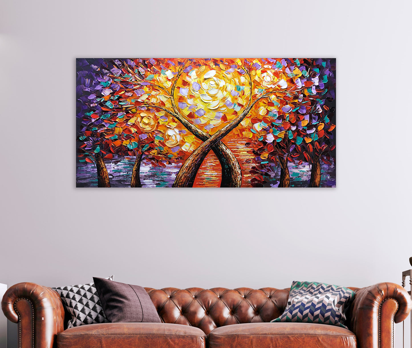 Hand-Painted 'Spectrum of Life' - Abstract Canvas Art for Home Decor