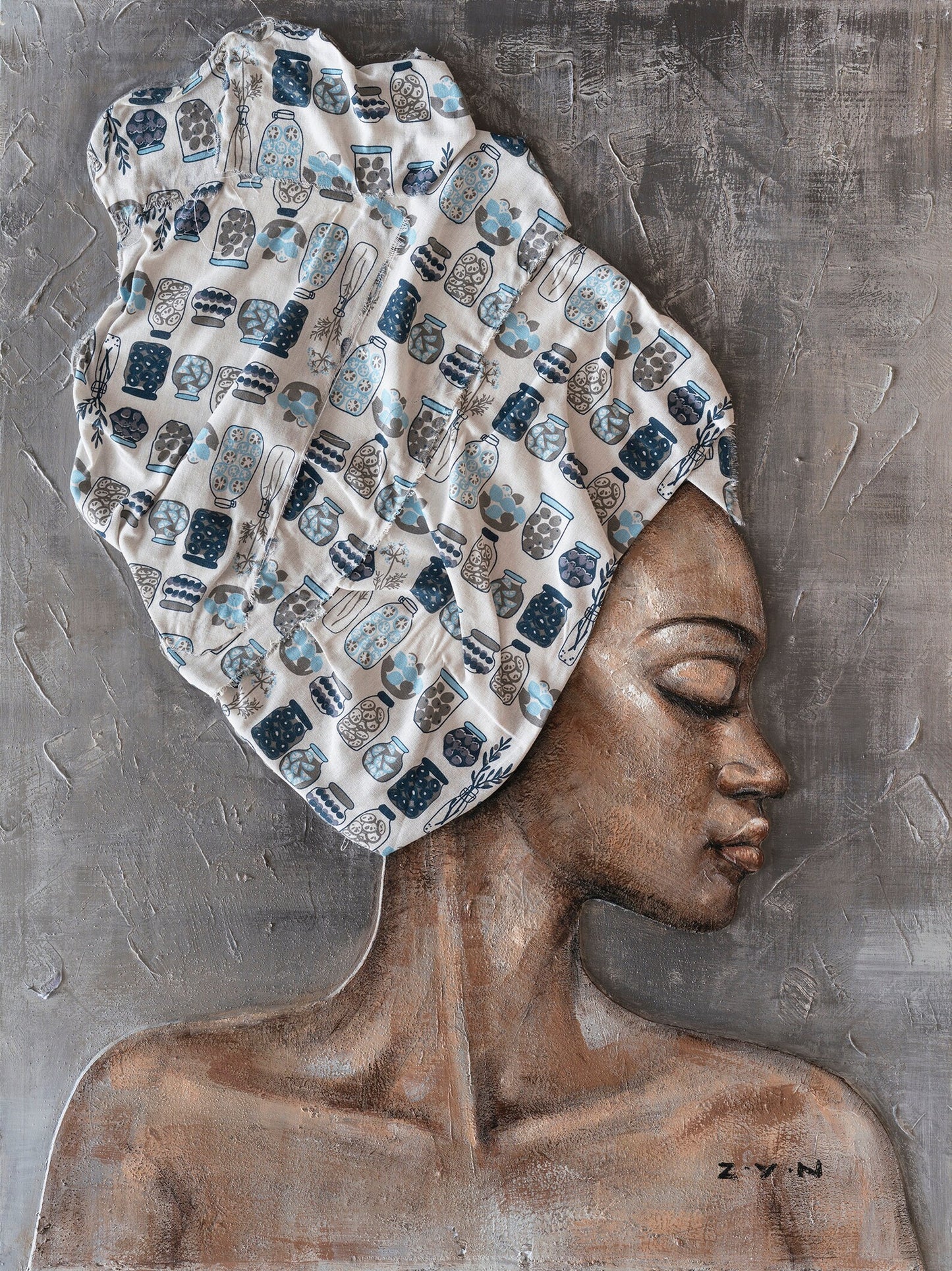 Canvas Prints Gallery Art "Elegant woman" Modern Abstract artwork, Oil Paintings prints on Wrapped Canvas, Wall art for living room, bedroom