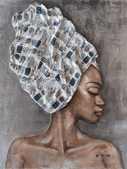 Canvas Prints Gallery Art "Elegant woman" Modern Abstract artwork, Oil Paintings prints on Wrapped Canvas, Wall art for living room, bedroom