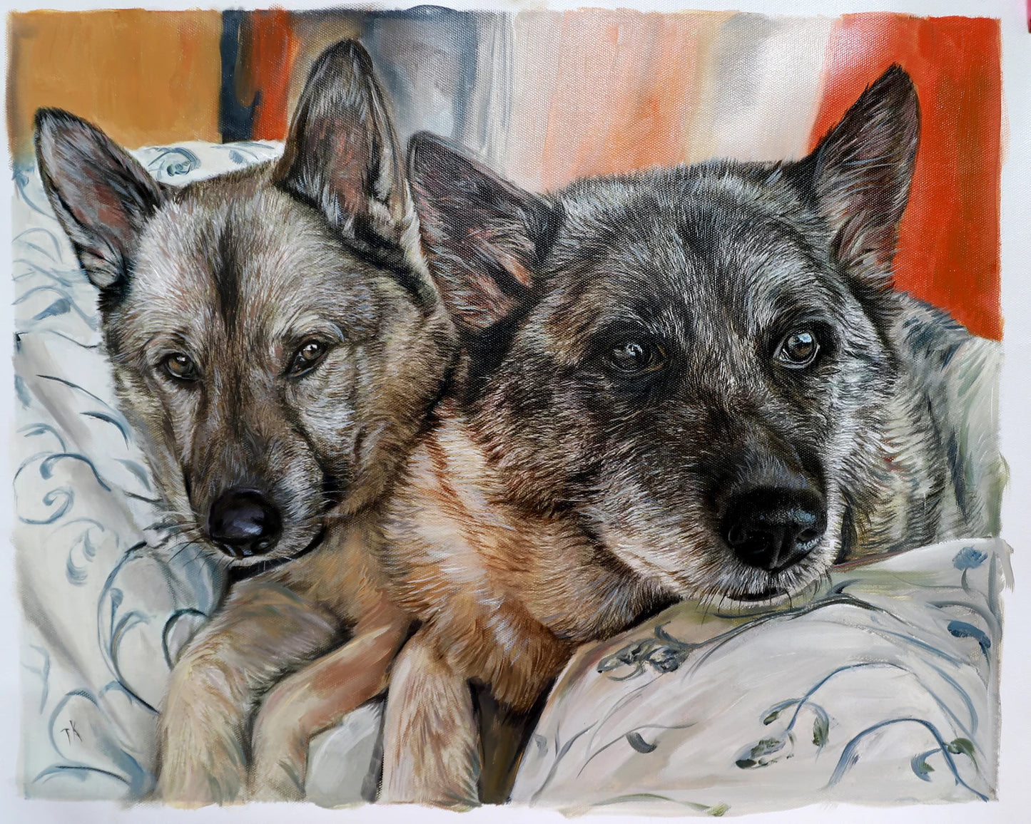 Pet Art Love Gift, Oil Dog Portrait , Special Custom Gift from your Photo, Pet Oil Painting Art, an Authentic Dog Painting Wall Art Idea