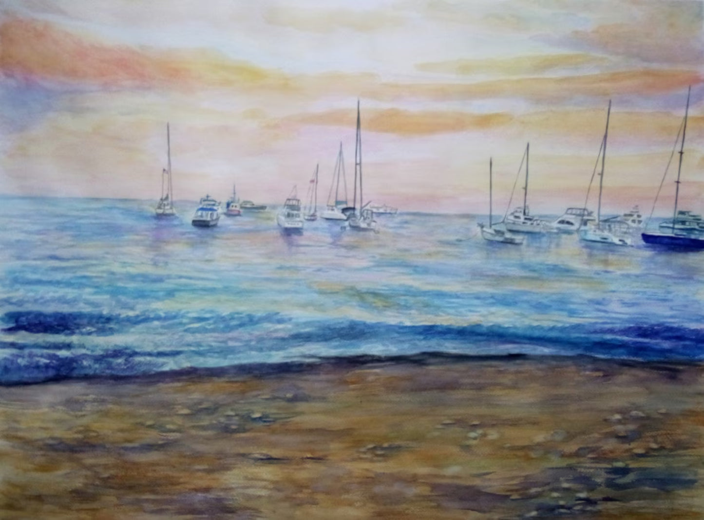 Custom watercolor landscape, custom order painting from photo, commission handmade painting from photo, landscape watercolor painting