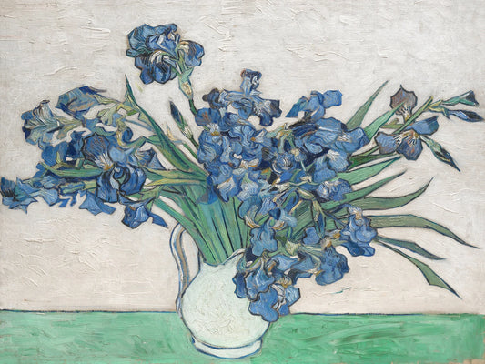 Hand-painted art "Irises" by Vincent Van Gogh In May 1890, high quality reproduction of - Wrapped Canvas Painting