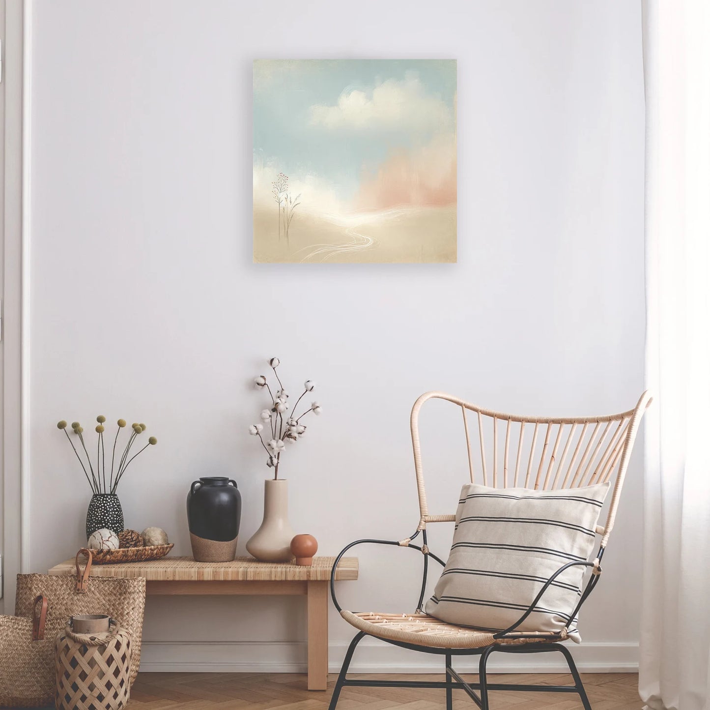 Original Art "Whimsical Wilderness Dreams": Hand-Painted Abstract Forest Landscape - Modern Wall Art for Nature Lovers and Home Decor