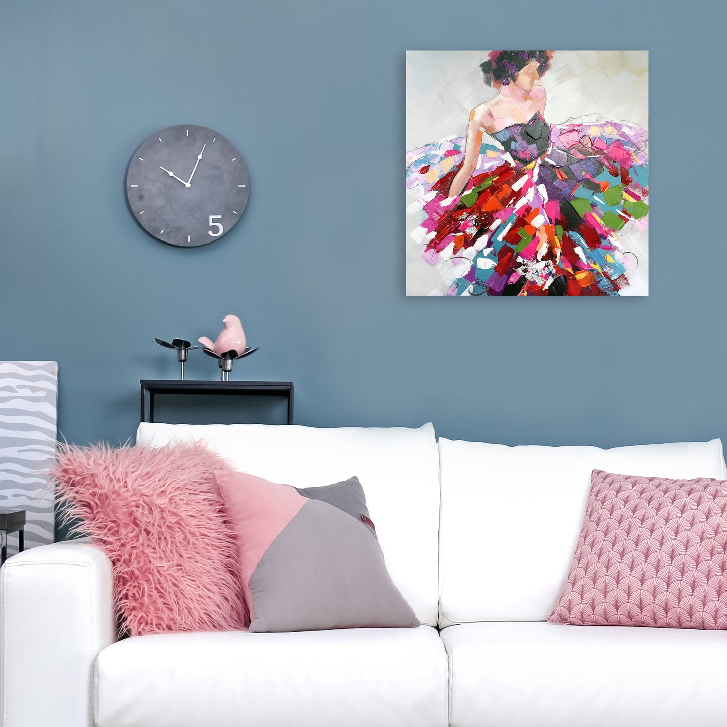 "Vibrant Dresses" Hand Painted on Wrapped Canvas