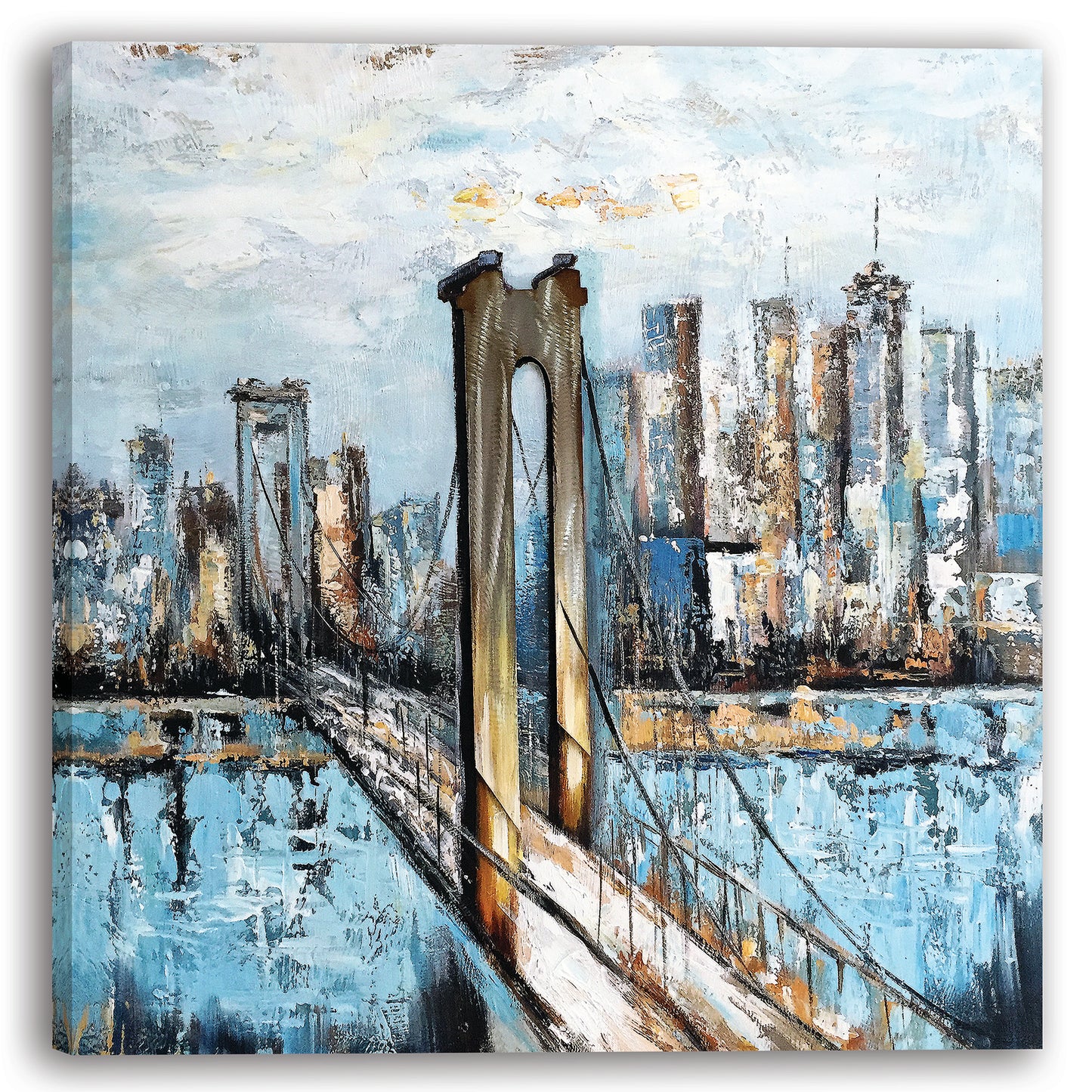 "Brooklyn Bridge" Hand Painted on Wrapped Canvas