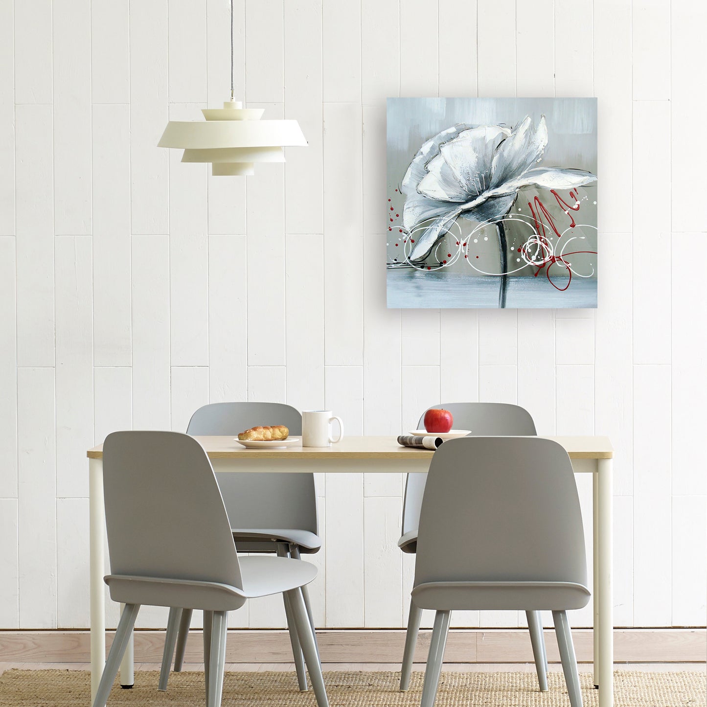 "Winter Flower II" Hand Painted on Wrapped Canvas