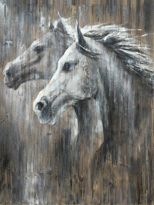 'lovely Horse' Oil Painting on Wrapped Canvas