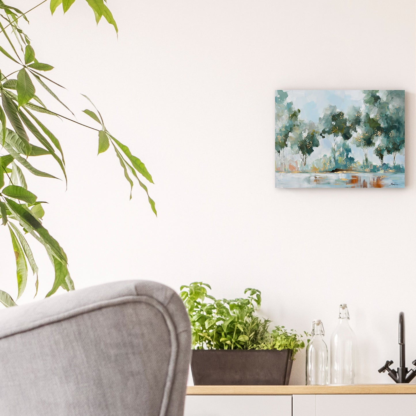 Wrapped Canvas Painting Wall Art for living room, bedroom, office