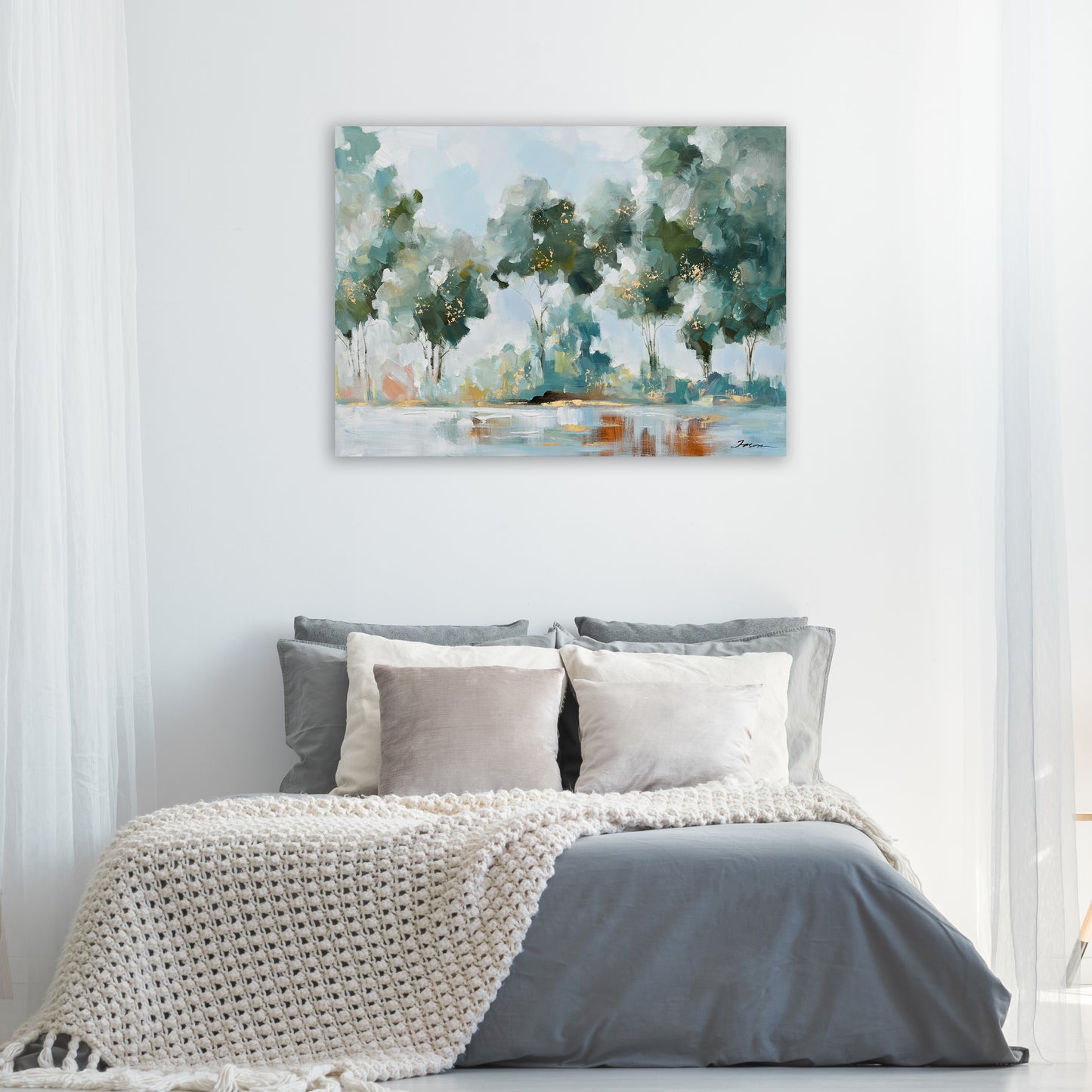 Wrapped Canvas Painting Wall Art for living room, bedroom, office