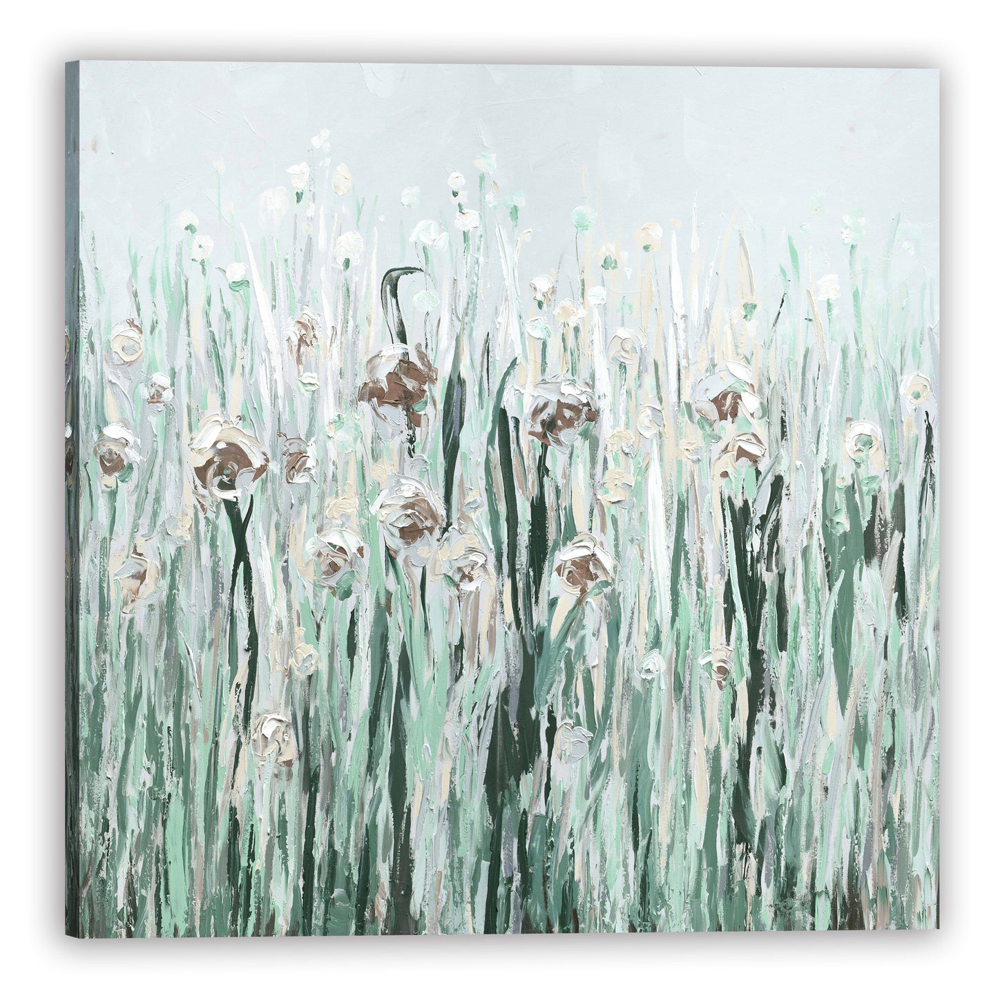 Flowers Oil Painting on Wrapped Canvas. wall art, canvas artwork for living room, bedroom, office