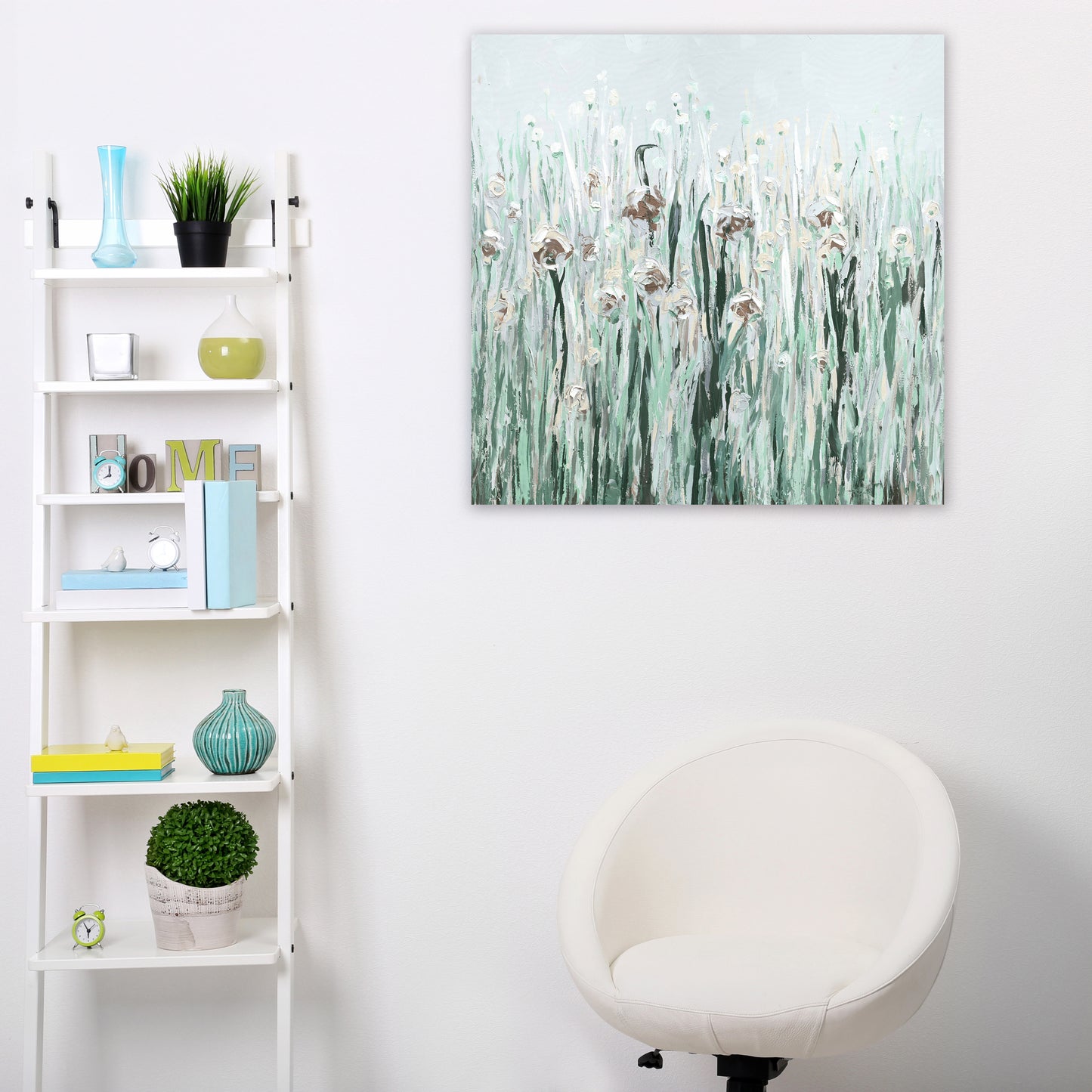 Flowers Oil Painting on Wrapped Canvas. wall art, canvas artwork for living room, bedroom, office
