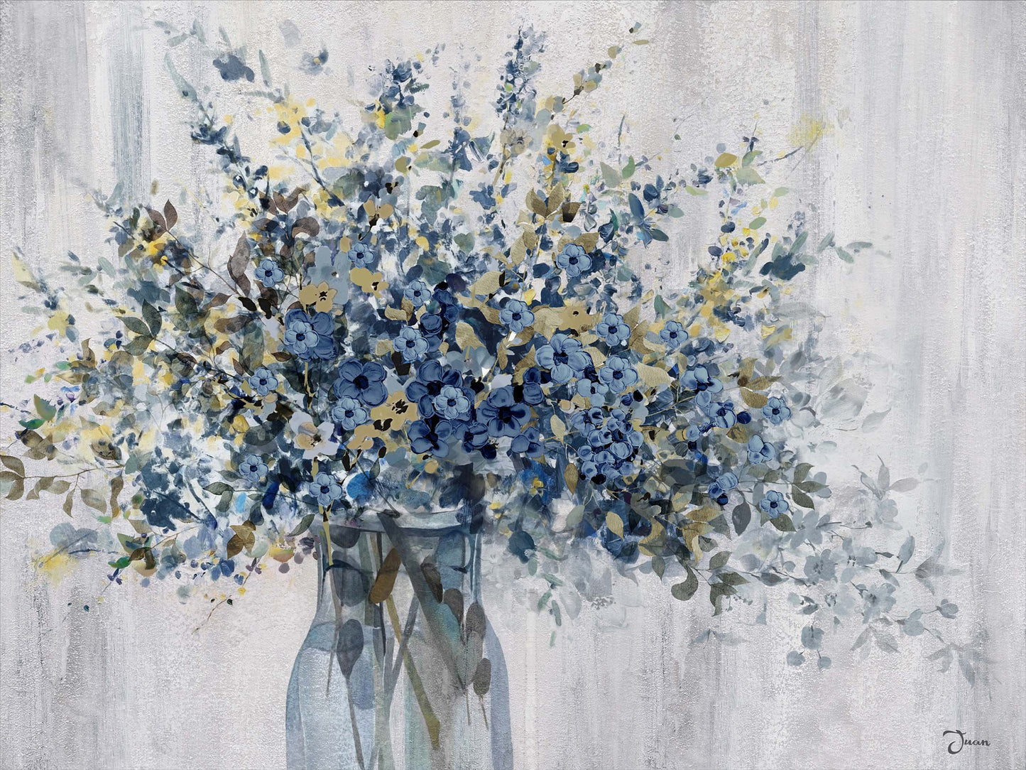Classical Flowers Oil Painting on Wrapped Canvas. wall art, canvas artwork for living room, bedroom, office