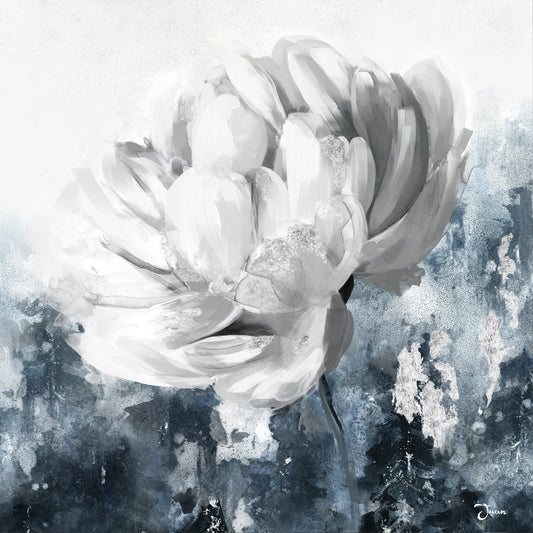 Sliver flower - Oil Painting on Wrapped Canvas, wall art, canvas artwork for living room, bedroom, office