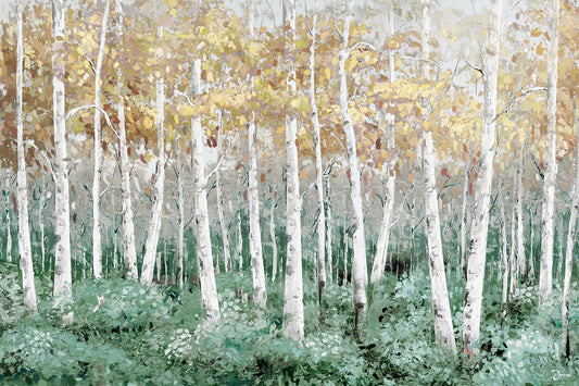 Hand-painted Art "Golden Woods" Painting original, Canvas Wall art for living room, bedroom, office, entryway - Wrapped Canvas Painting