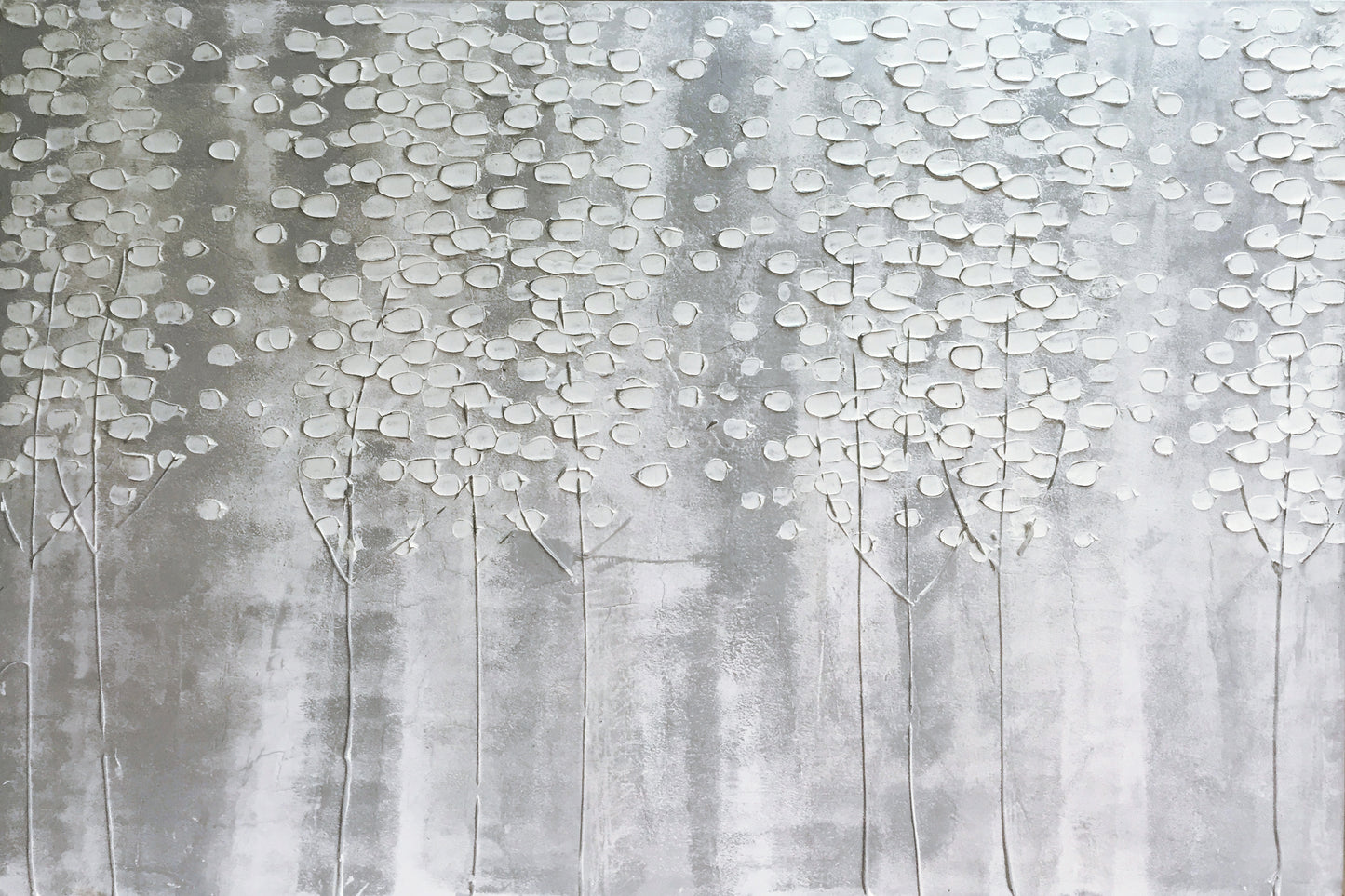 "Christmas Snow White Forest" Hand Painted on Wrapped Canvas