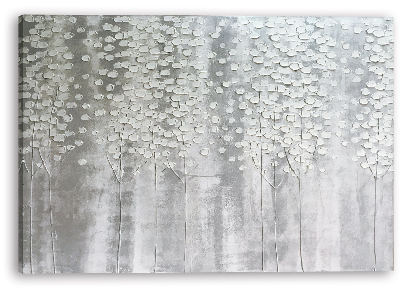 "Christmas Snow White Forest" Hand Painted on Wrapped Canvas