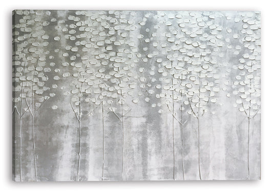 "Christmas Snow White Forest" Hand Painted on Wrapped Canvas