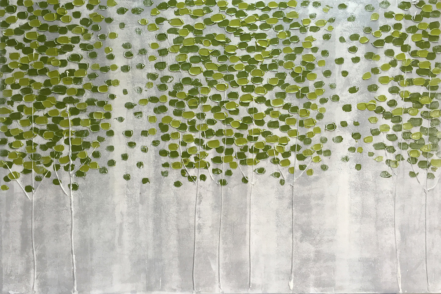 "Spring Green Forest" Hand Painted on Wrapped Canvas