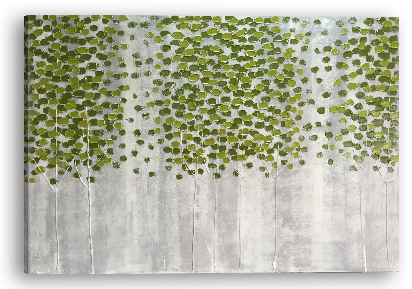 "Spring Green Forest" Hand Painted on Wrapped Canvas