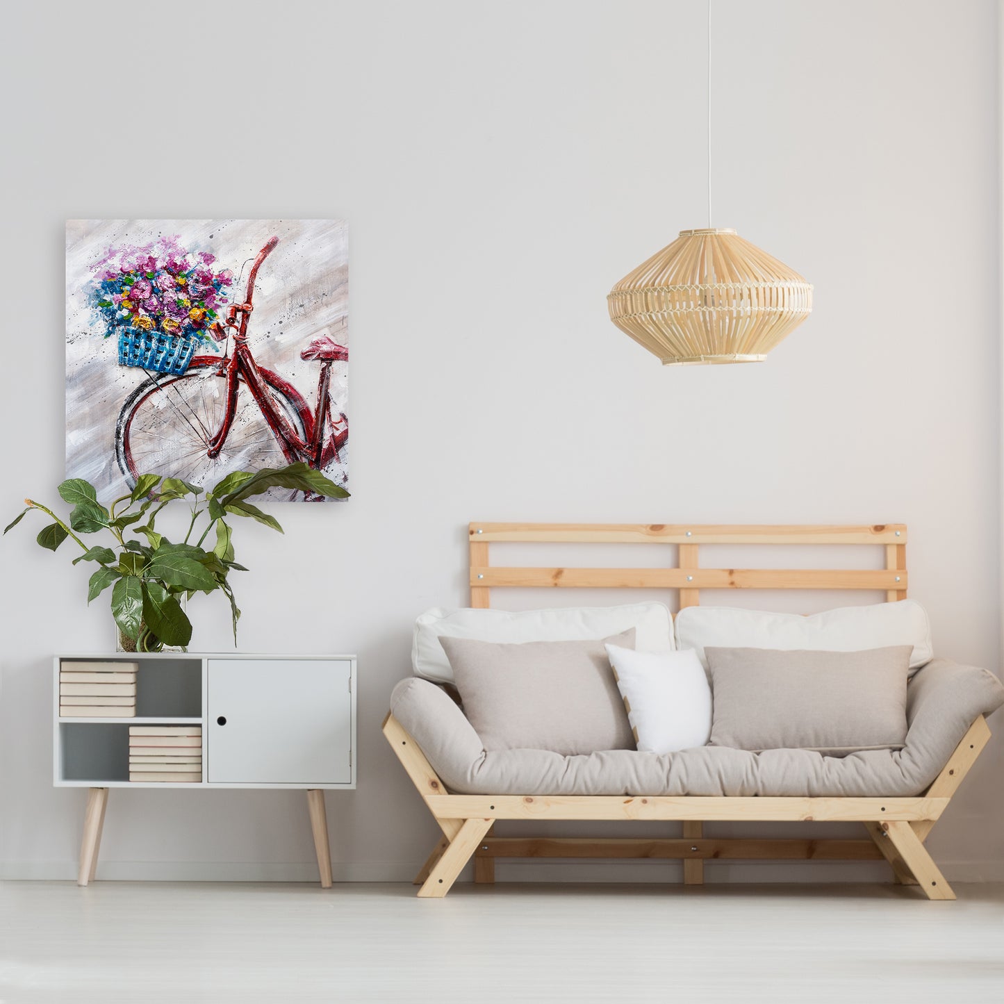 "A Lovely Sunday Morning" Hand Painted on Wrapped Canvas