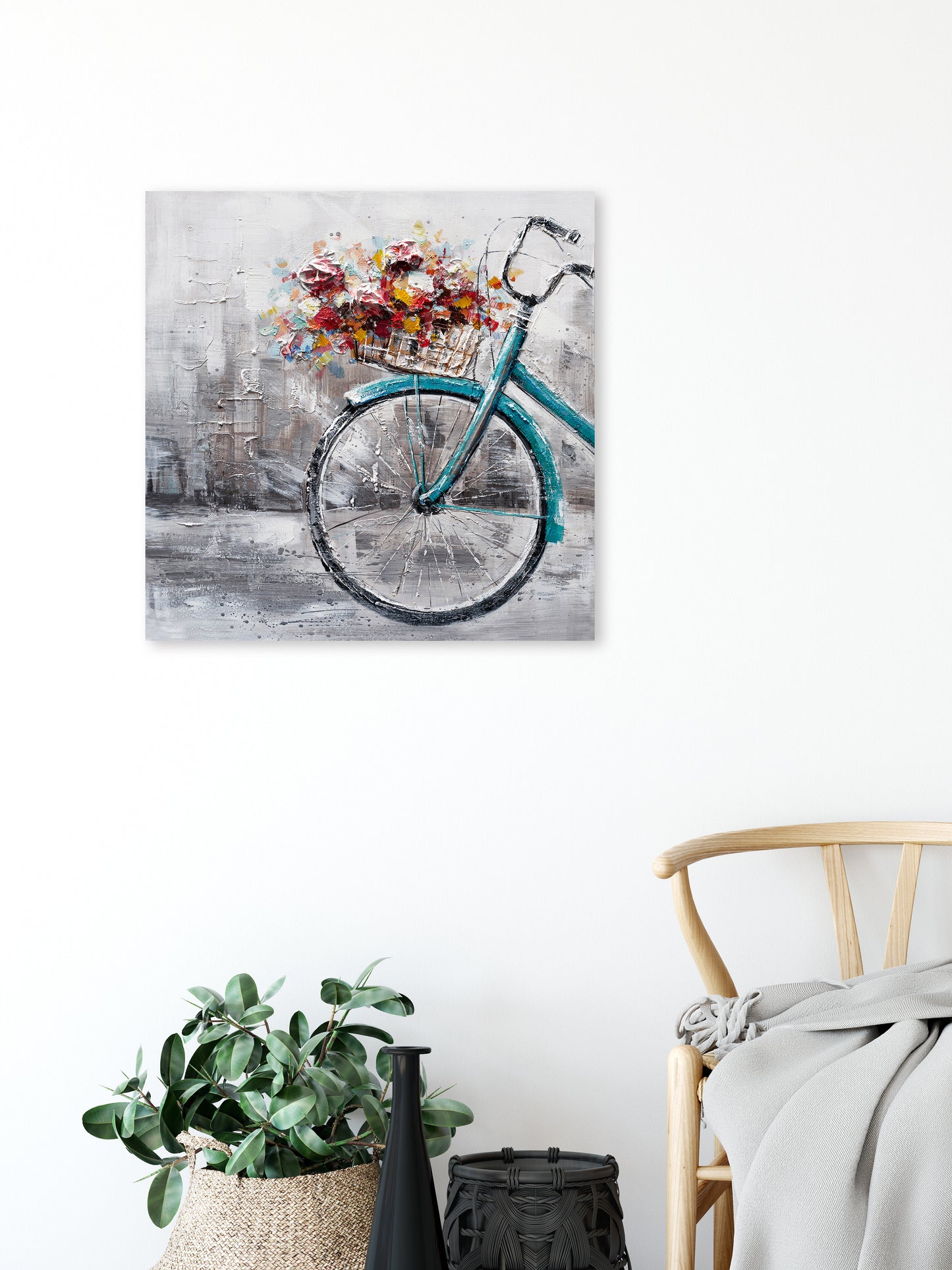 "Flowers in the Morning " Hand Painted on Wrapped Canvas