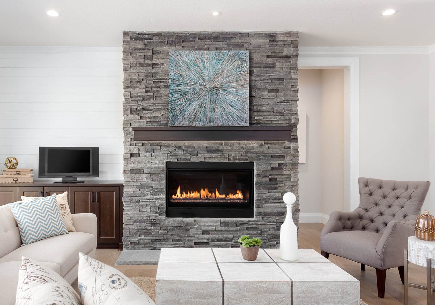 "Alluring Abstract oil painting" Hand Painted on Wrapped Canvas