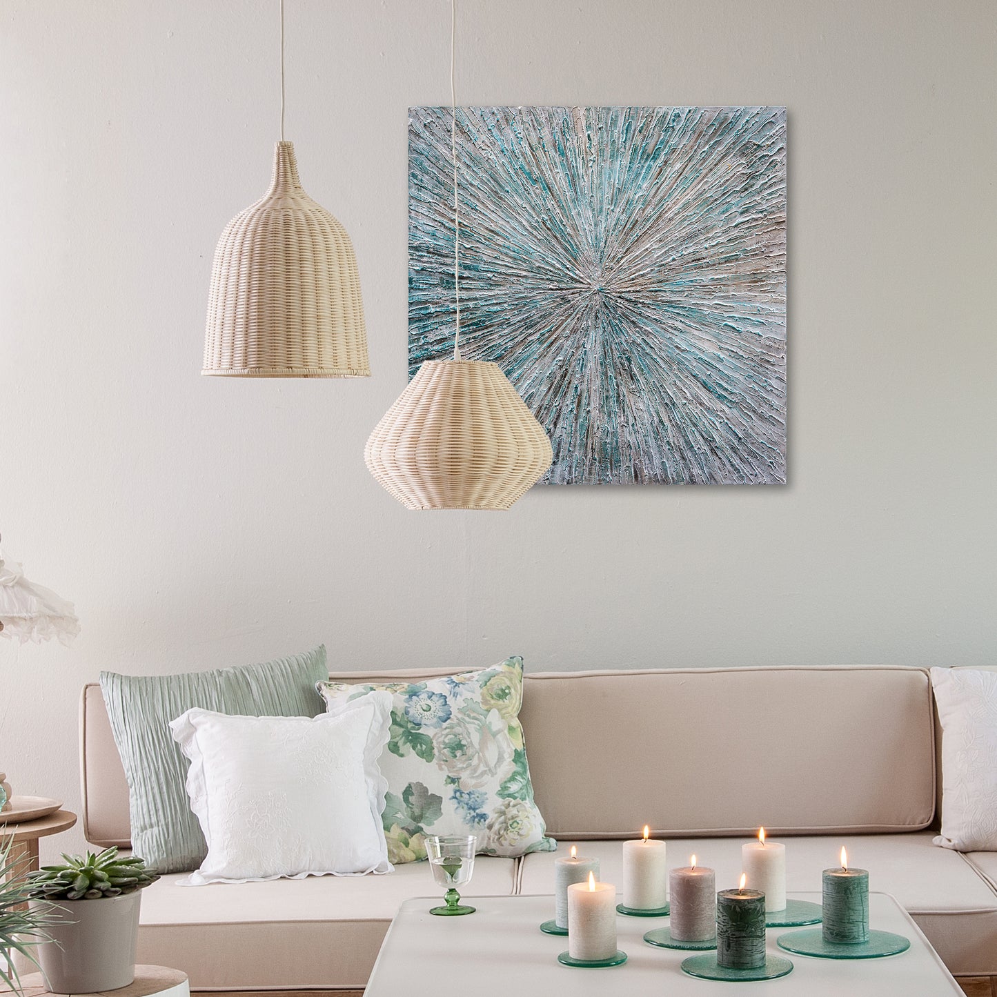 "Alluring Abstract oil painting" Hand Painted on Wrapped Canvas