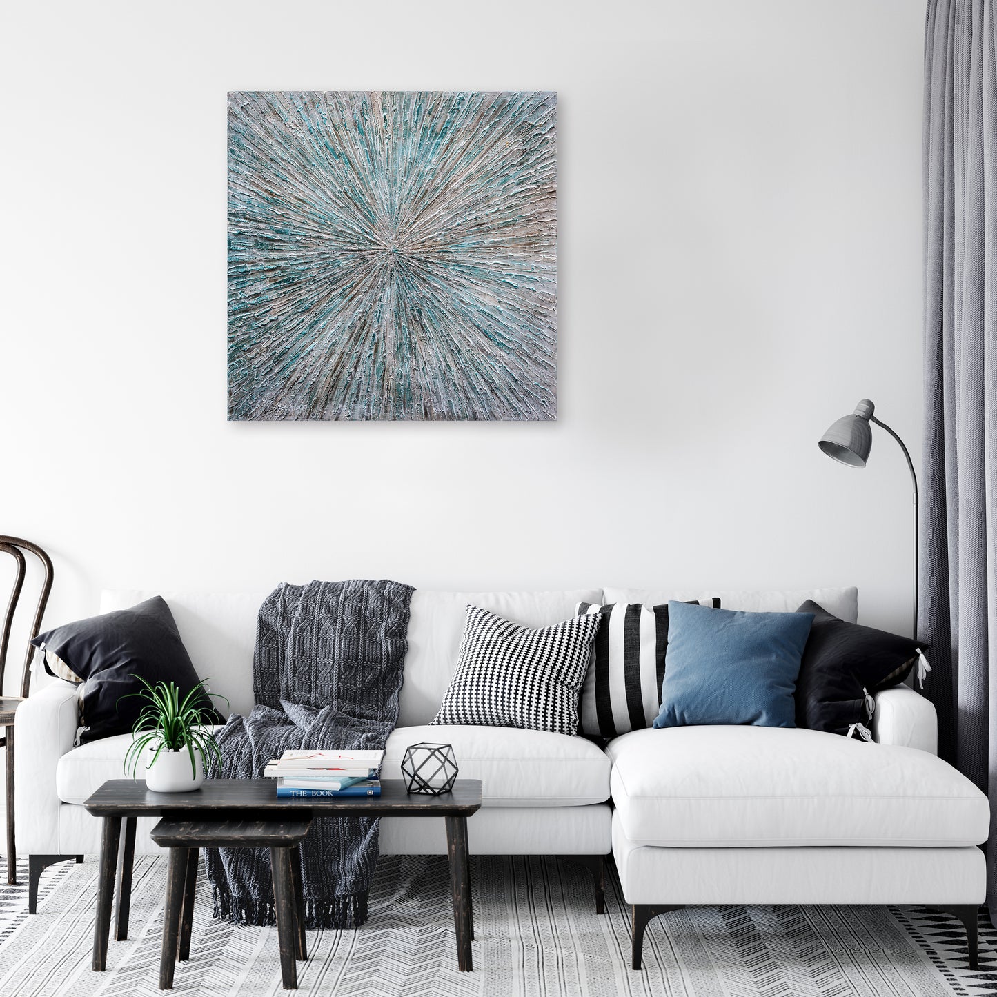 "Alluring Abstract oil painting" Hand Painted on Wrapped Canvas
