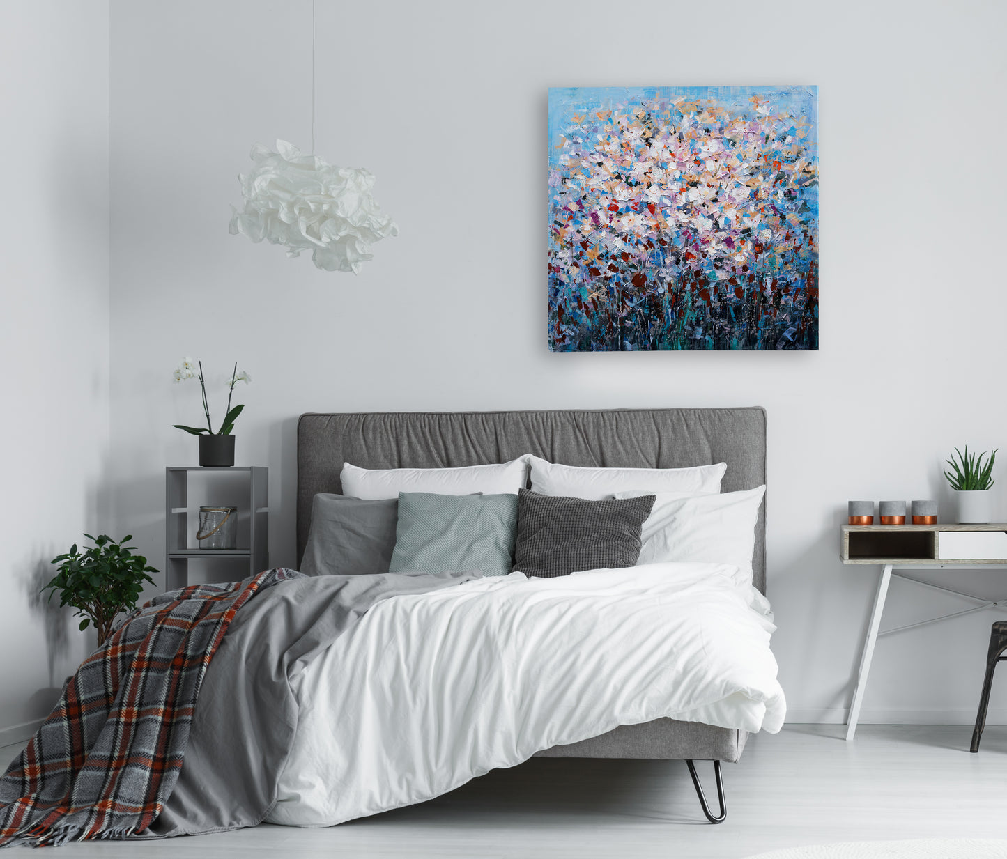"Dozens of Petals I" Hand Painted on Wrapped Canvas