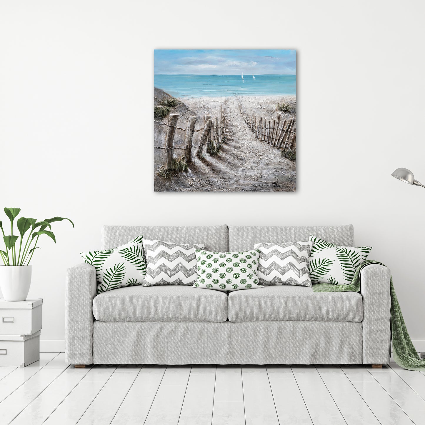 "Summer by the Beach" Hand Painted on Wrapped Canvas