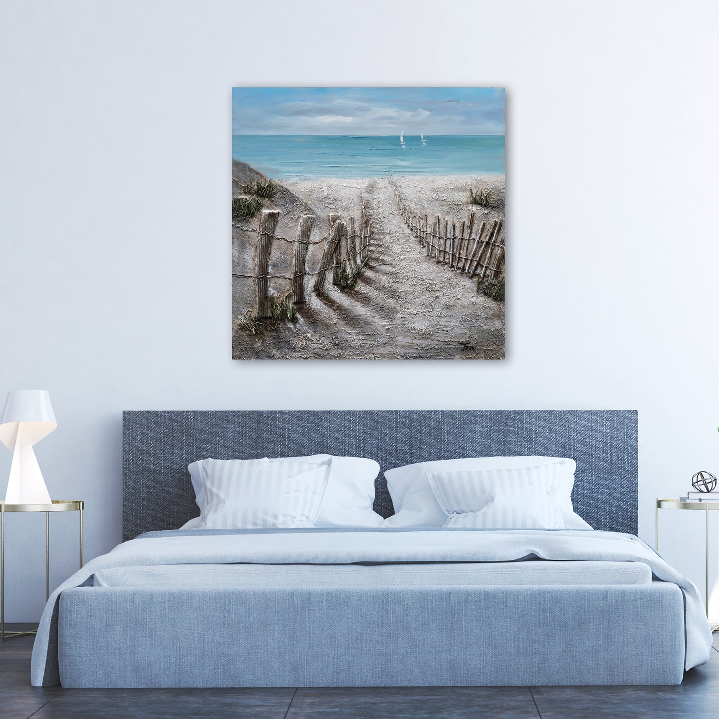 "Summer by the Beach" Hand Painted on Wrapped Canvas