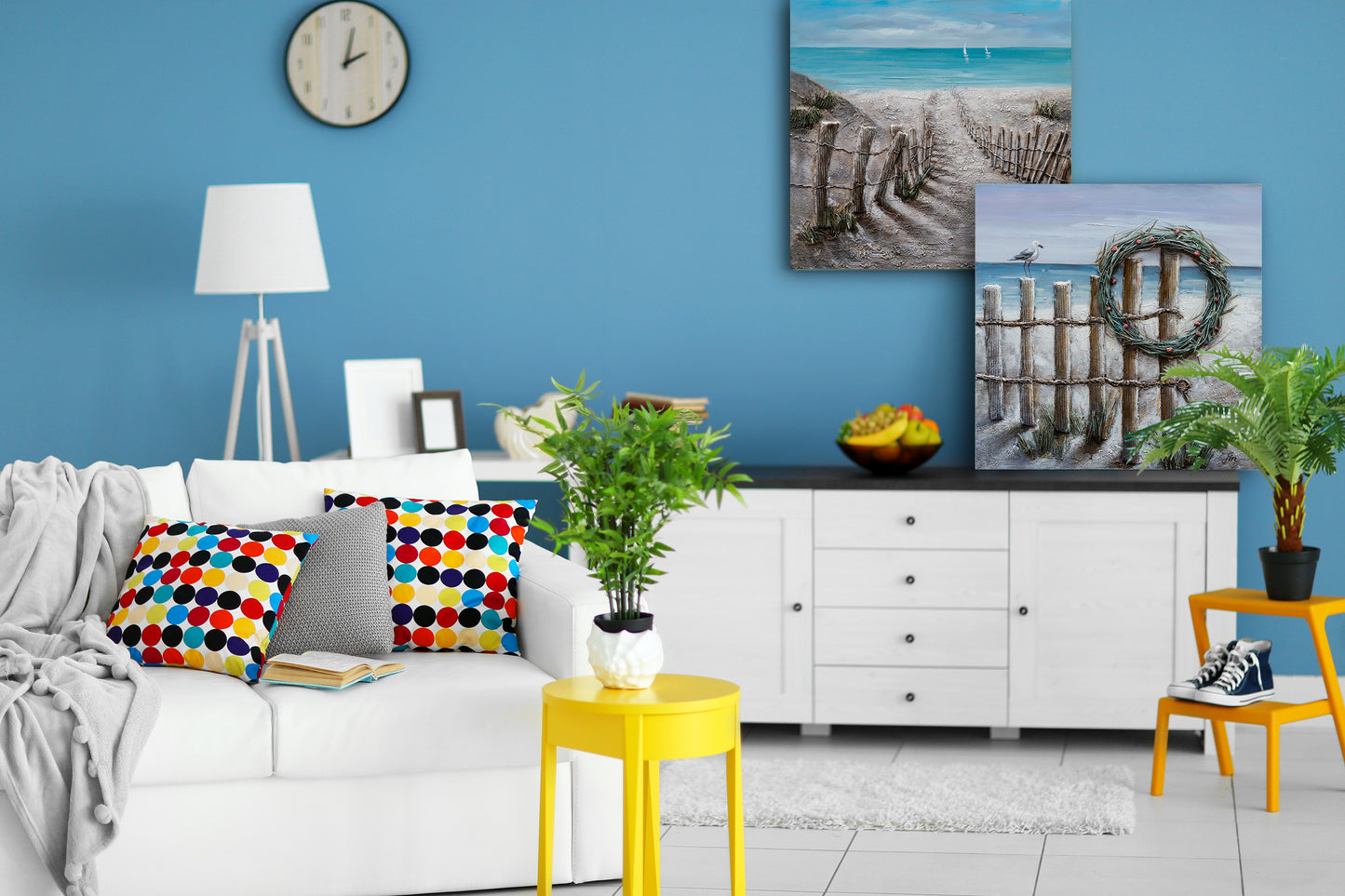 "Summer by the Beach" Hand Painted on Wrapped Canvas