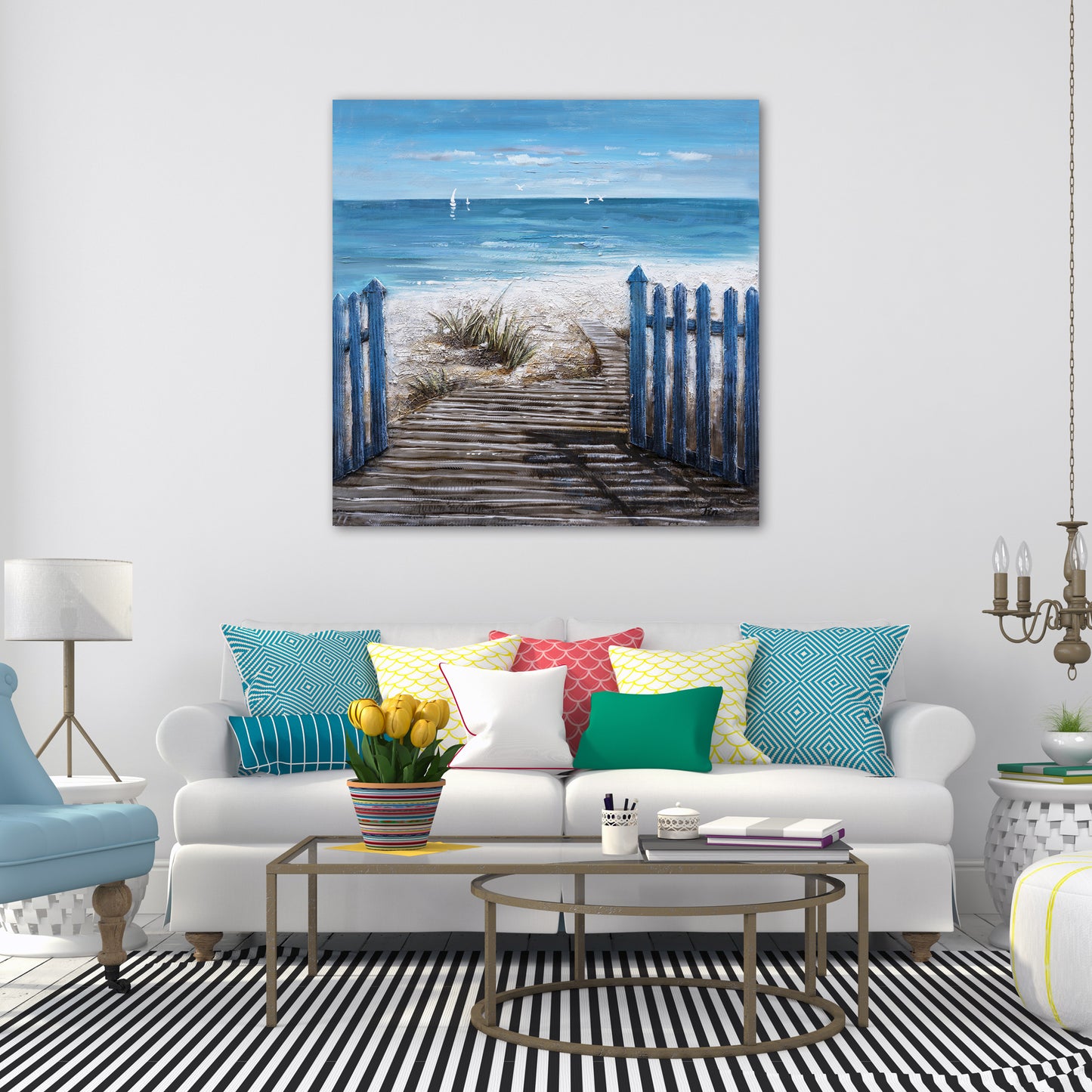 "A Hot Summer Day" Hand Painted on Wrapped Canvas