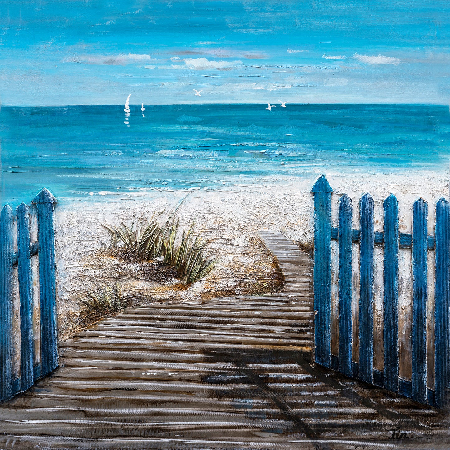 "A Hot Summer Day" Hand Painted on Wrapped Canvas