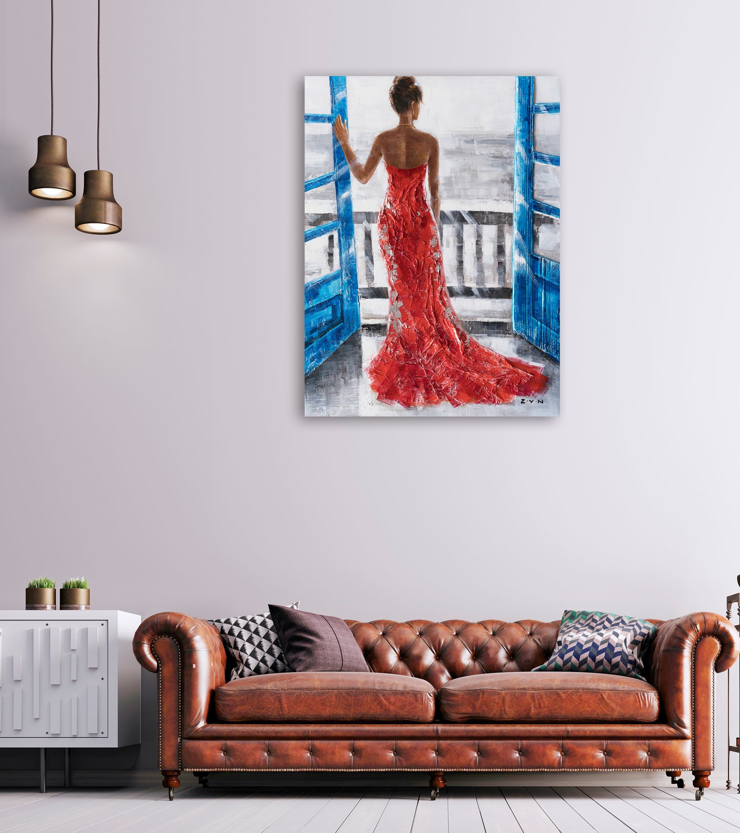 Original art "Morning Serenade" Abstract Gallery Hand-painted artwork Wrapped Canvas, Canvas Wall art for living room, bedroom, office