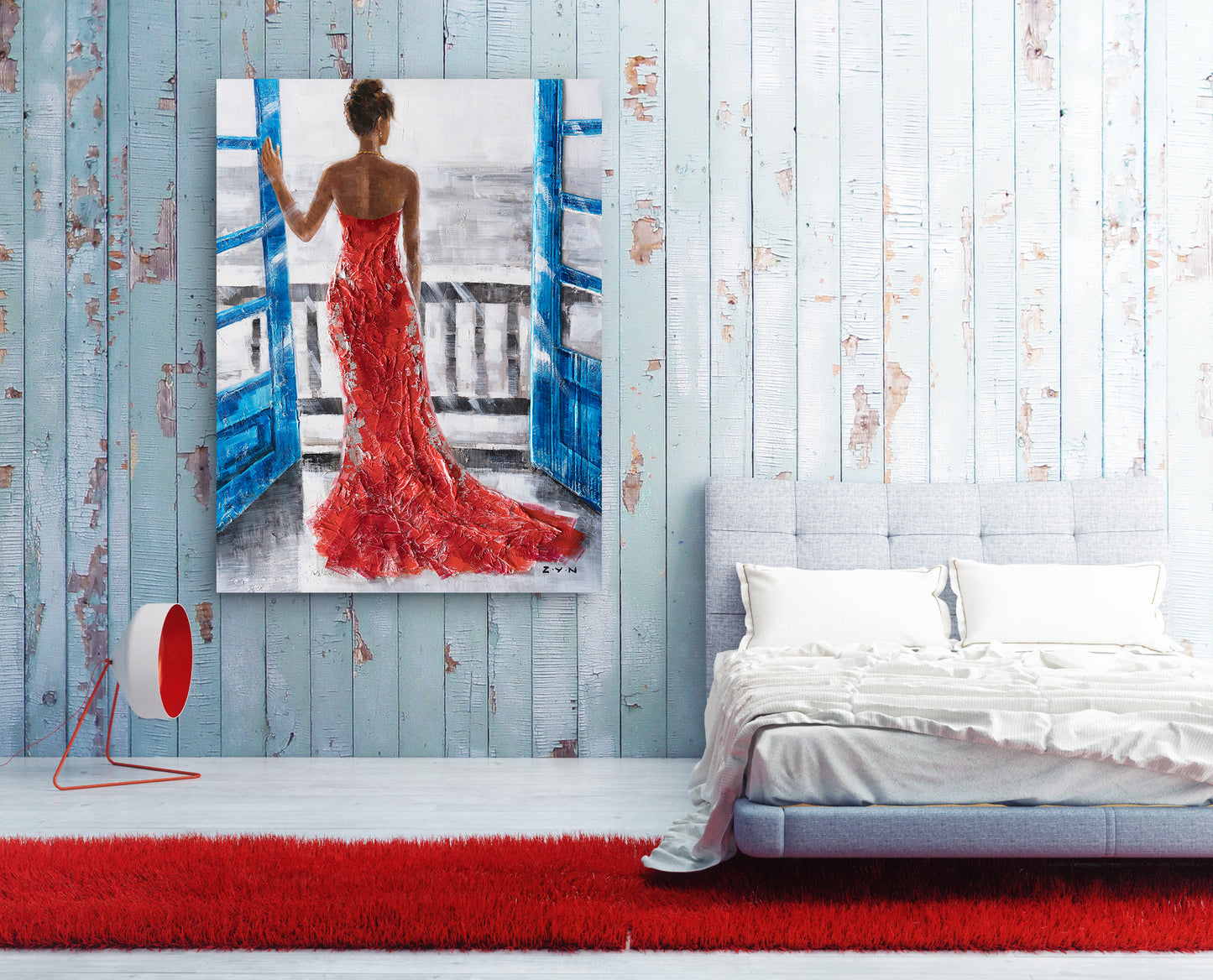 Original art "Morning Serenade" Abstract Gallery Hand-painted artwork Wrapped Canvas, Canvas Wall art for living room, bedroom, office