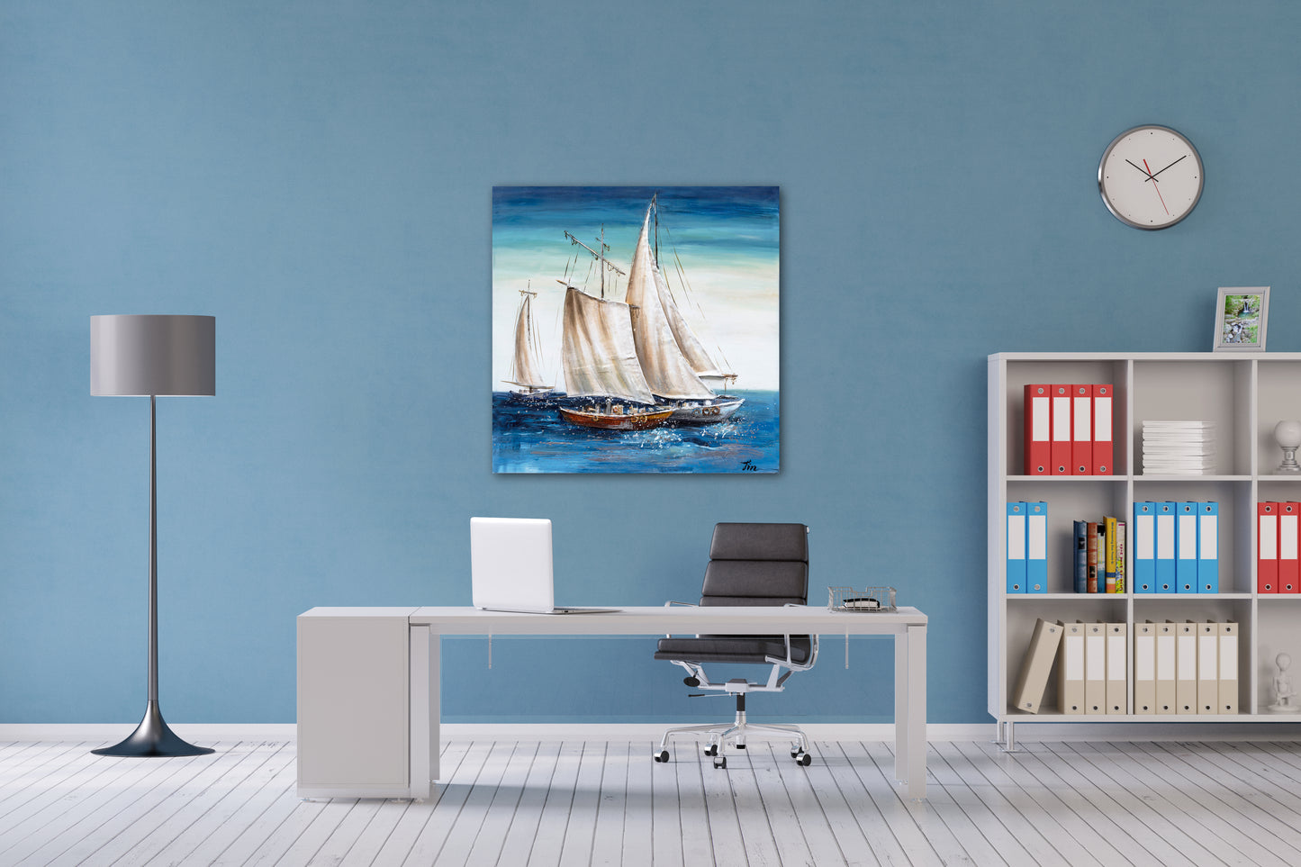 "Sailing Away" Hand Painted on Wrapped Canvas