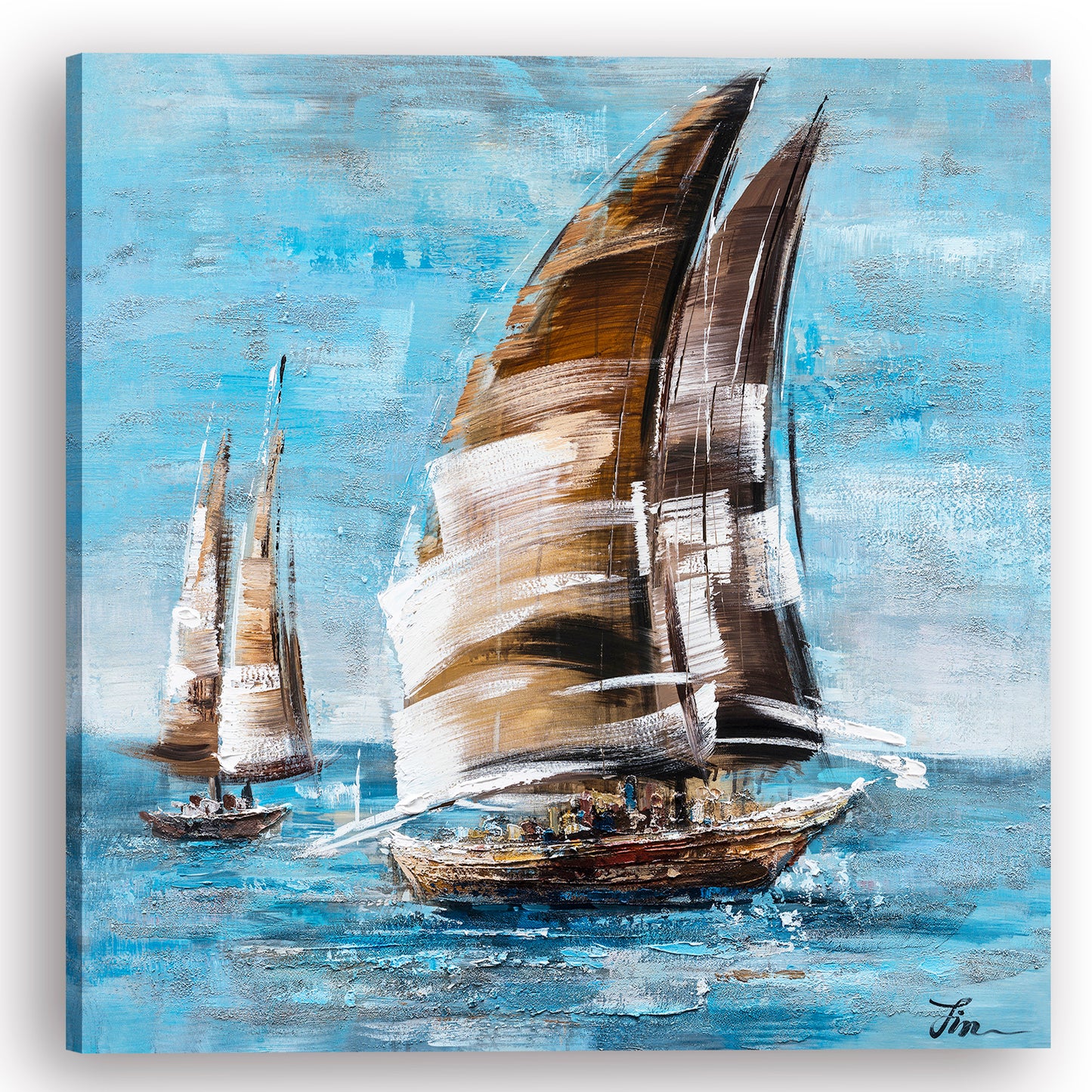 "The Sail and the Sea" Hand Painted Canvas