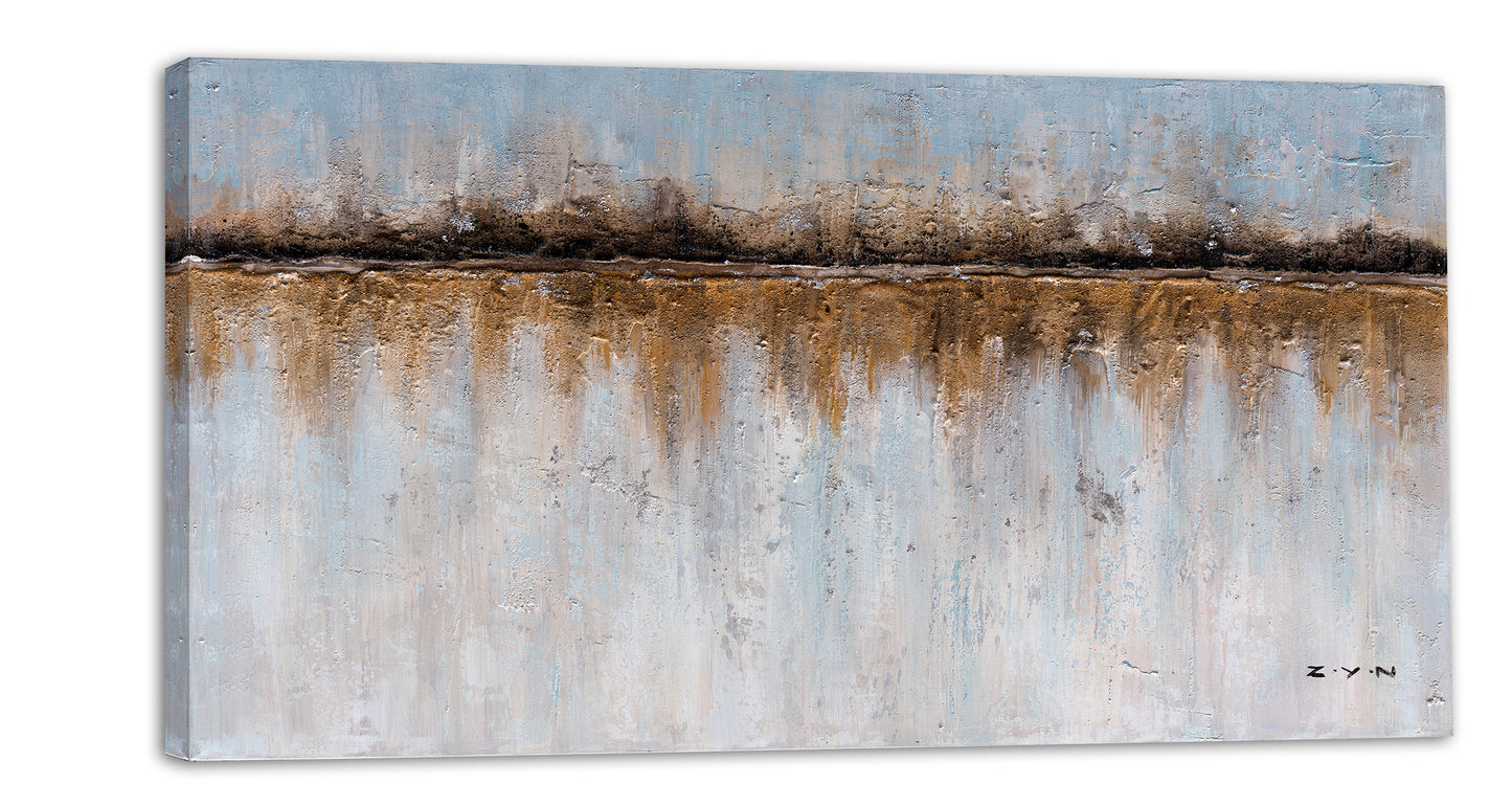 Modern Art "Abstract Earth Elements" Handmade Canvas Artwork - wrapped Canvas