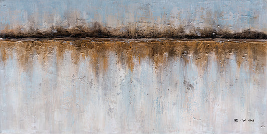 Modern Art "Abstract Earth Elements" Handmade Canvas Artwork - wrapped Canvas