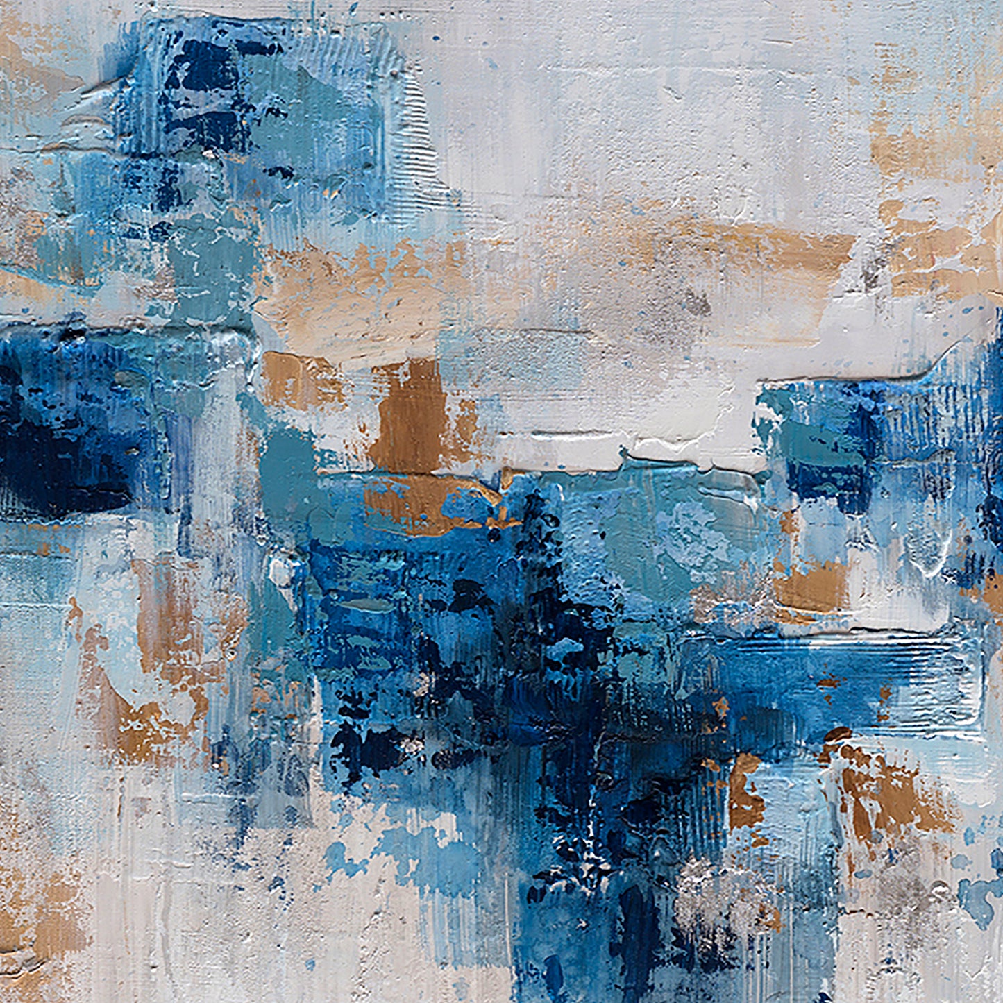 "Abstract Water and Earth" Hand Painted Canvas Artwork; Fine Art; Modern