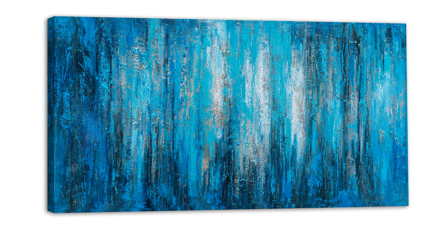 "A Sea of Blue" Hand Painted on Wrapped Canvas