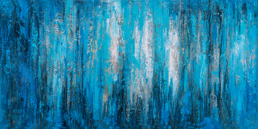 "A Sea of Blue" Hand Painted on Wrapped Canvas