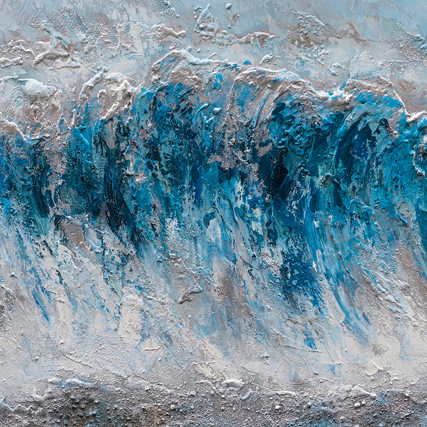 "Tidal Waves Abstract" Hand Painted on Wrapped Canvas